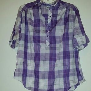 **SOLD** Allana Purple and White Shirt